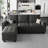 Shavera Velvet Modular Sectional L-Shaped Sleeper Sofa Bed With Storage Ottoman For Living Room Apartment-842494193