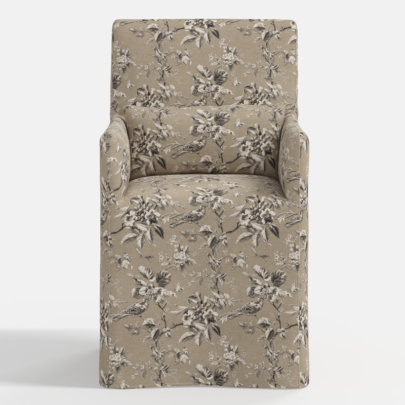 Lindy Arm Chair, Michigan Bird Toile Sand