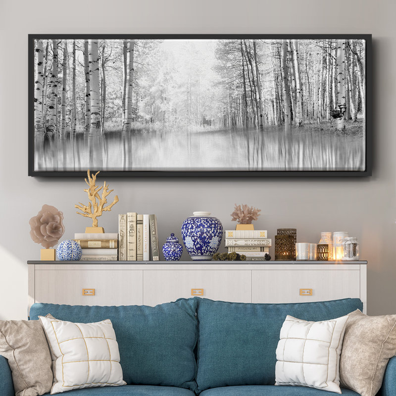 Aspen Reflection - toile encadrée, H 20 po x l 50 po