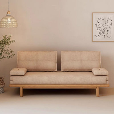 Coton kaki Canapé-lit Linen
