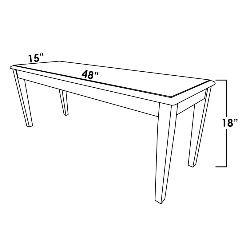 Goulder Solid Wood Bench