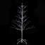 Arbre de Noël avec bouleau blanc 4 pi avec lumières DEL blanc pur