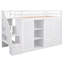 Lit mezzanine fonctionnel avec 3 tablettes-1080996124