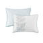Courtepointe 6 pièces avec coussins brodés, bleu / très grand bleu, motif floral en microfibre, brossé réversible, motif de broderie classique-120944858-120944859
