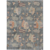 Hand-Knotted High-Quality Green Area Rug