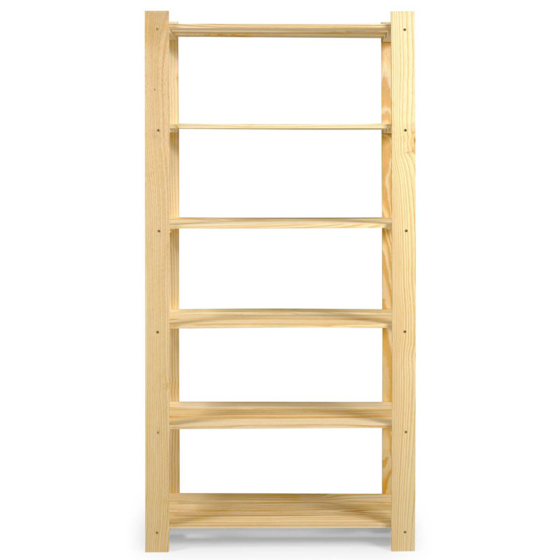 Utility 29.53'' W Solid Wood Shelving Unit, Natural