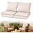 Fade Resistant Outdoor Chair Cushions Set Of 2, Deep Seat Patio Cushions 28.5 X 28.5 With Removable Cover, 28D High Resilience Foam Replacement Outdoor Seat Cushions With For Sofa, Adirondack Chair, Sectional,Beige-124896503-124896486