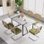 Ensemble de table de salle à manger avec chaises d'appoint rembourrées en velours-381291979-381291990-396102609