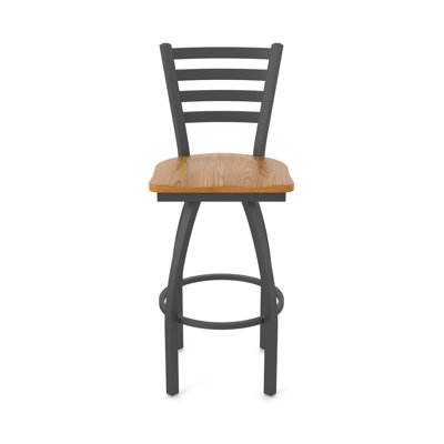 Jackie Swivel Solid Wood Counter Stool