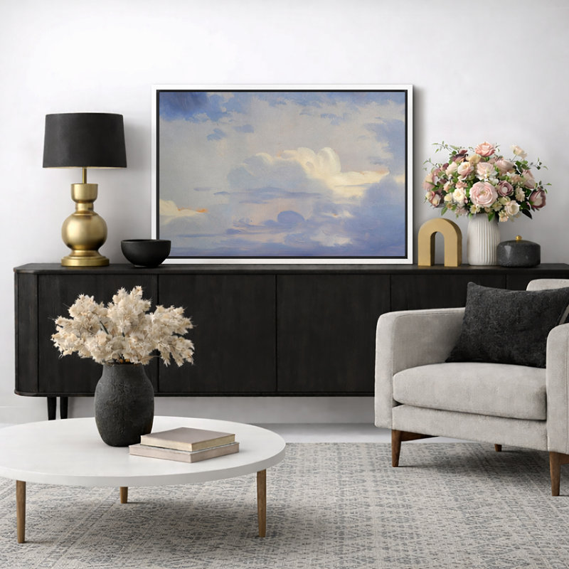 «Dramatic Coastal Shoreline», impression sur toile, impression sur toile encadrée, impression sur toile, Cadre blanc