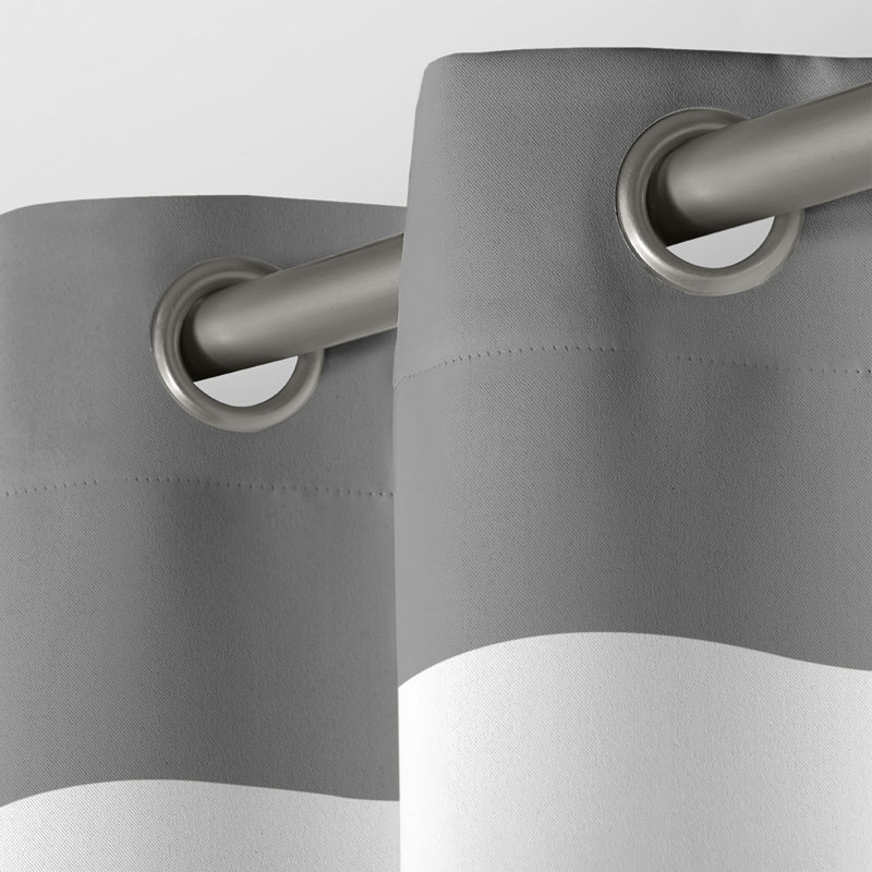 Julie Room Darkening Curtain Pair, 52" W x 84" L, Charcoal