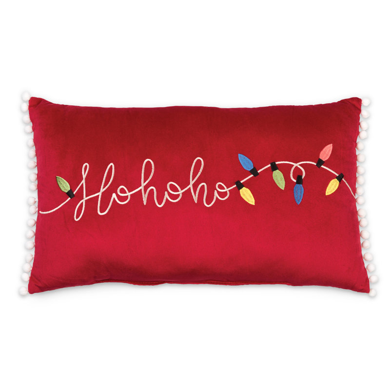 Appliqued Reversible Throw Pillow