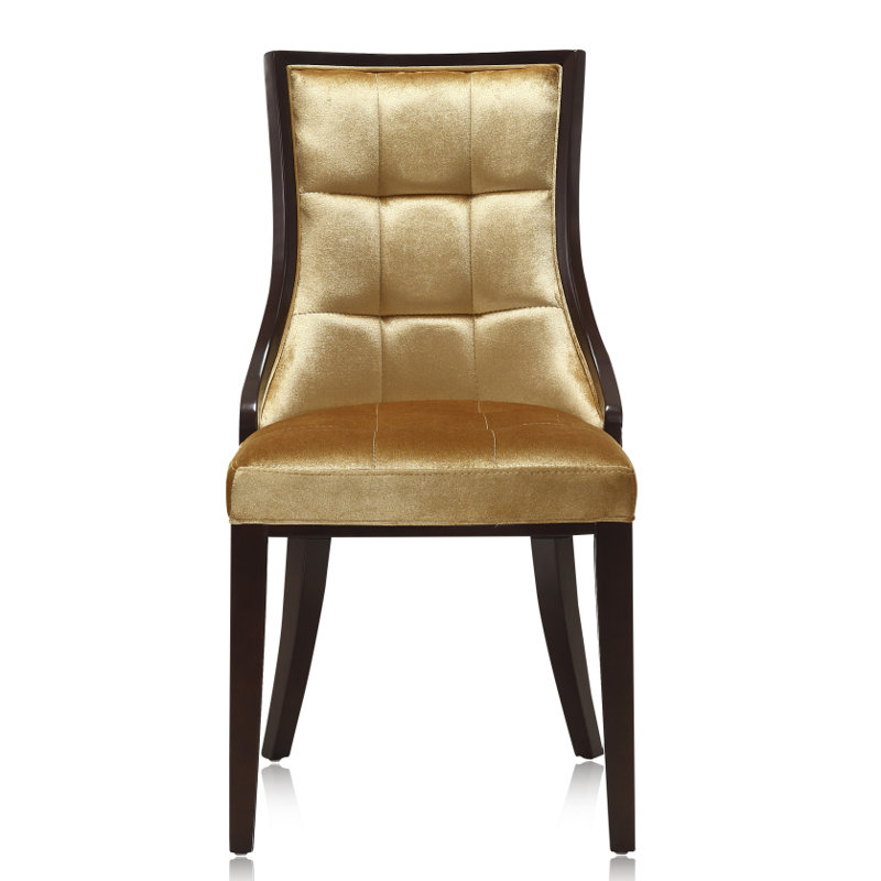 Chaise de salle à manger rembourrée fien, Velours doré