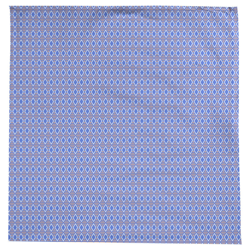 Leffel Geometric Diamonds Tablecloth, Blue/Orange