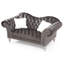 Causeuse Chesterfield en velours à accoudoirs roulés 75 po Lyons-58109154