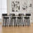 Swivel Upholstered Bar Stool With T-Shaped Backrest-810632613-810632608