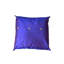 Housses de coussin décoratives faites à la main écologiques de 16 po x 16 po en soie unie bleu d'intérieur, paquet de 2