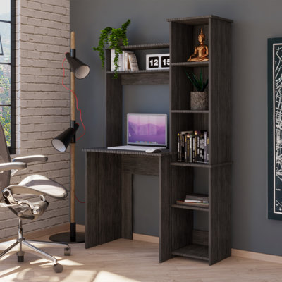 Desk, Five Shelves, Two Superior Shelves