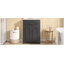 Meuble-lavabo de 24 pouces avec lavabo en céramique intégré et rangement spacieux, idéal pour les petites et moyennes salles de bain, finition noire-185830213