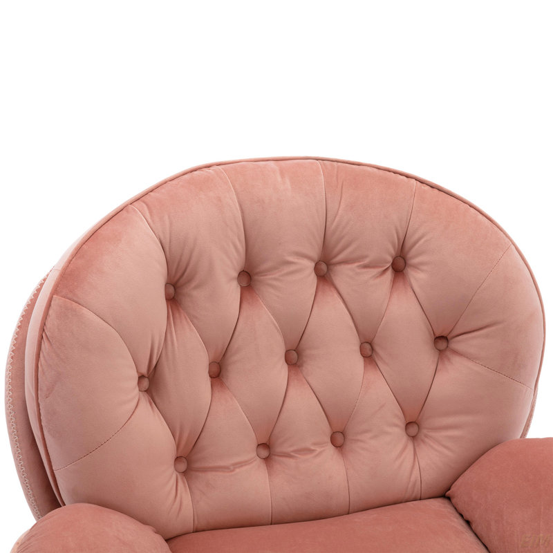 Fauteuil d'appoint avec fauteuil et chaise télé, Rose