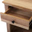 Table de chevet avec tiroir et tablette Farmhouse, station de charge USB, brun clair