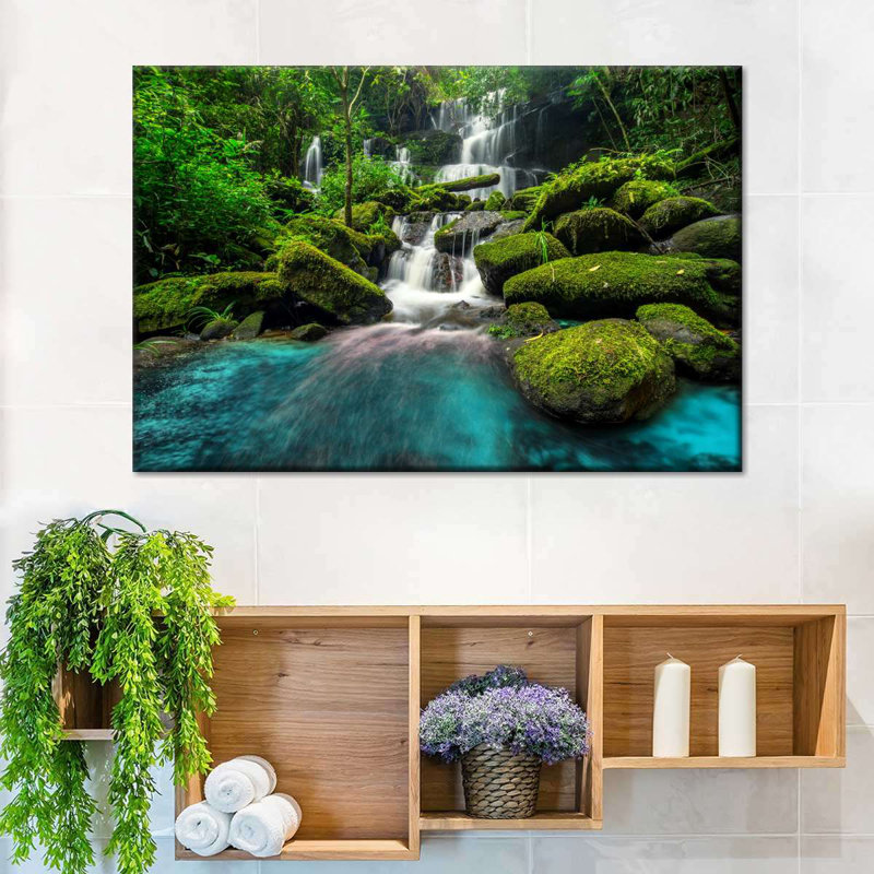 Tropical Waterfall Canvas Print, 8" H x 12" W x 1" D