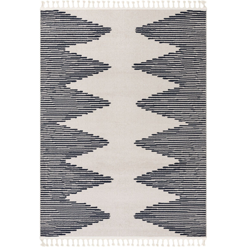 Loop-De-Loop Geometric Synthetic Area Rug, Rectangle 120 x 180cm