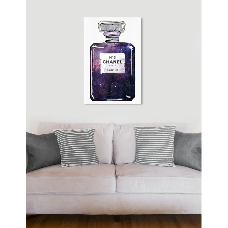 Galaxy to Paris Parfum - impression, H 36 po x l 24 po, Toile tendue, Sans cadre