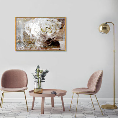Floral and Botanical Glam Serving Roses Florals - impression d'art graphique