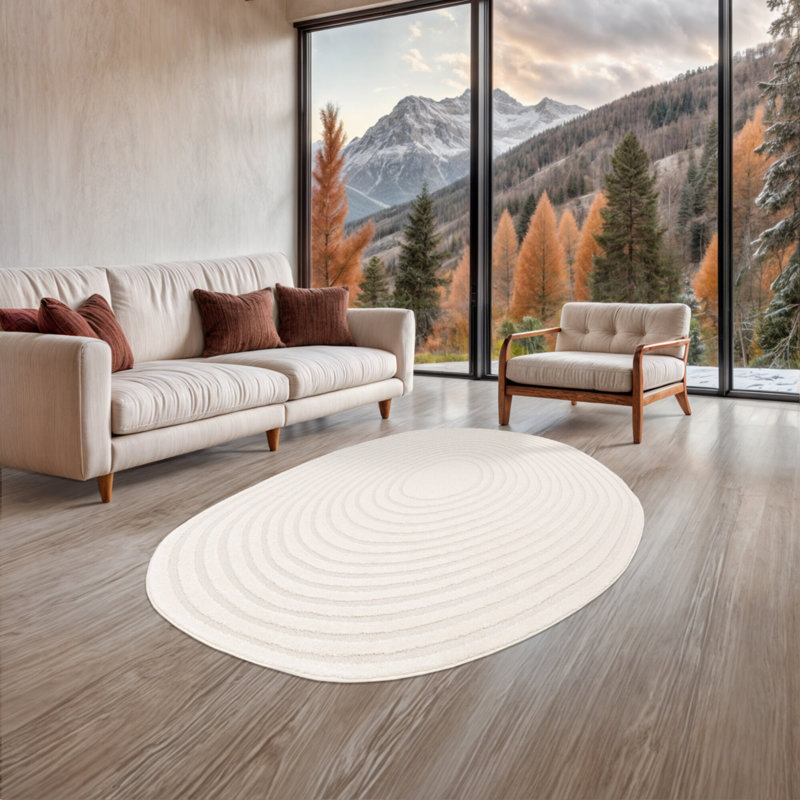 Oval Abstract Area Rug, Oval 200 x 290 cm