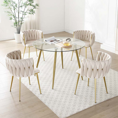Chaise rembourrée en velours