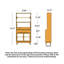 Buffet scandinave tout en bois massif