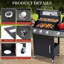 Barbecue à gaz propane GRILL DÉPOTS à 3 brûleurs avec plaque de cuisson et brûleur latéral, 39 000 BTU, couvercle isolé à double paroi