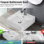 Lavabo de salle de bain carré en céramique - blanc facile à nettoyer