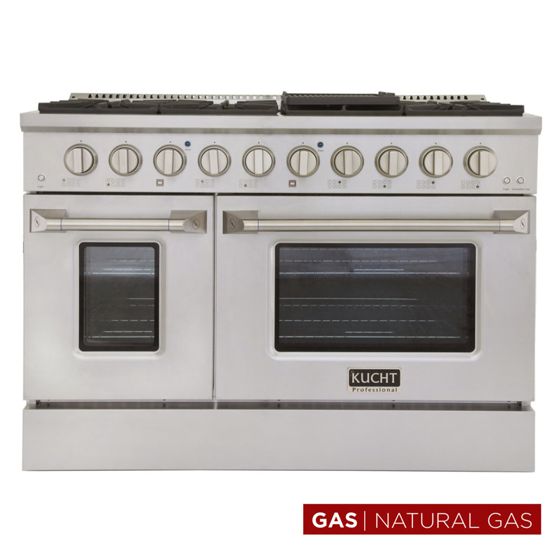 48" 6.7 Cu. ft Freestanding Gas, Natural Gas, Stainless Steel