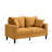 57 " High Resilience Loveseat Sofa, Wooden Frame 2 Seat Sofa, Comfy , Small Space Saving Modern Upholstered Sofa, Living Room Bedroom Apartment Small Space , Orange-1963320583-1970752138