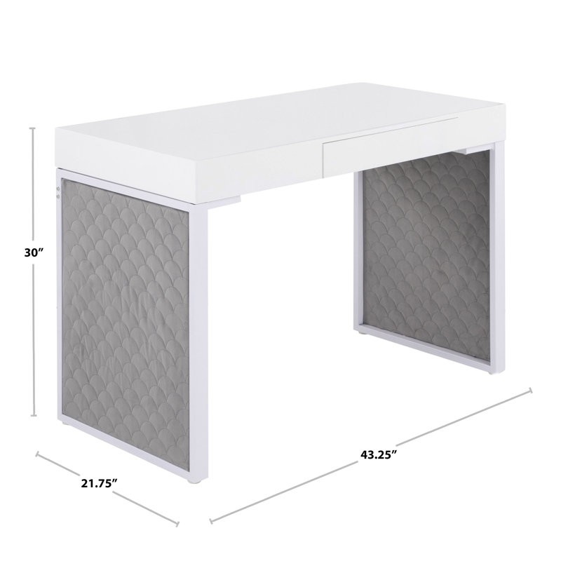 Bureau Morimasa avec décor rembourré, Noir