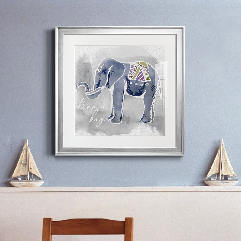 Dream Big - peinture encadrée, H 22,5 po x l 22,5 po x P 1,5 po, Encadrement argenté