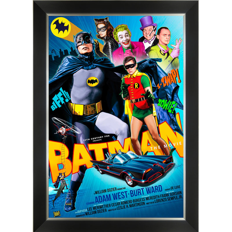 Batman The Movie - Adam West - Burt Ward - Framed Art Print (33.5" by 23.5")