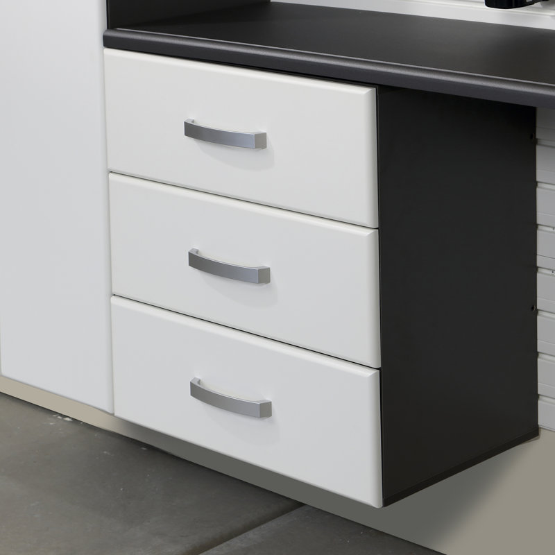 Flow Wall 3 Drawer Storage Cabinet - Cabinet, White