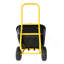 Brouette à deux roues, chariot de jardin, roues pneumatiques de 10 pouces (jaune + noir)