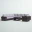 Ensemble de conversation pour 7 personnes avec coussins Anndale