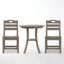 Ensemble bistro 3 pièces avec table ronde et 2 chaises brun antique