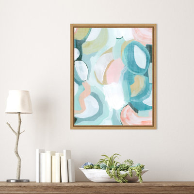 «Pastel Garden Abstraction II» par Grace Popp, reproduction d'art sur toile encadrée