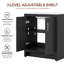Meuble-lavabo autoportant simple de 30 po avec lavabo en céramique Lumina, noir, contreplaqué de bois franc, portes à fermeture en douceur et rangement réglable intérieur, portes à fermeture en douceur et rangement ajustable intérieur-518037203-518037200