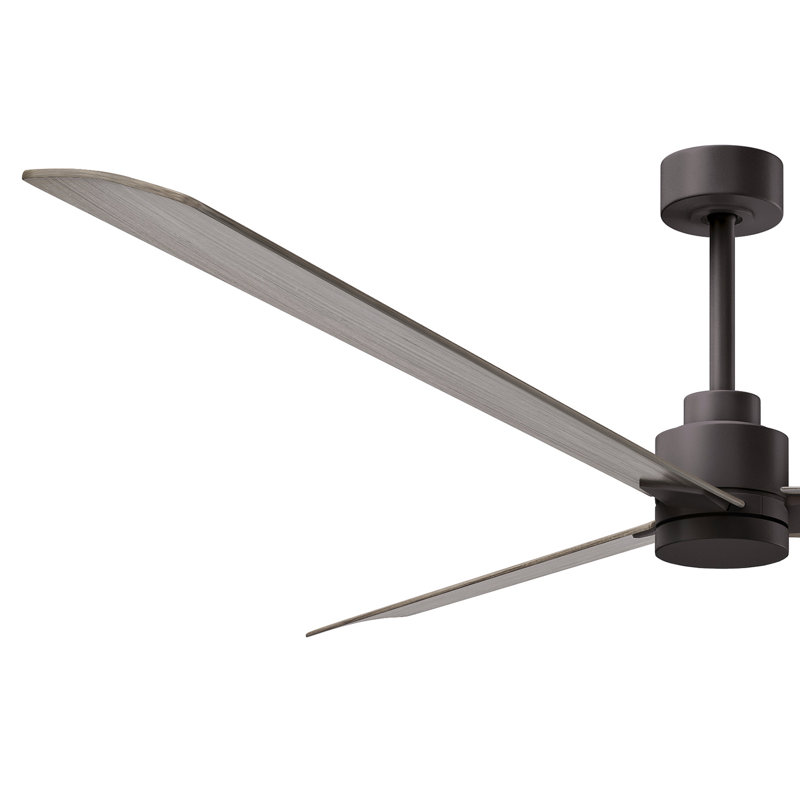 Ventilateur de plafond Alessandra 72, Bronze texturé, Ton bois de frêne gris