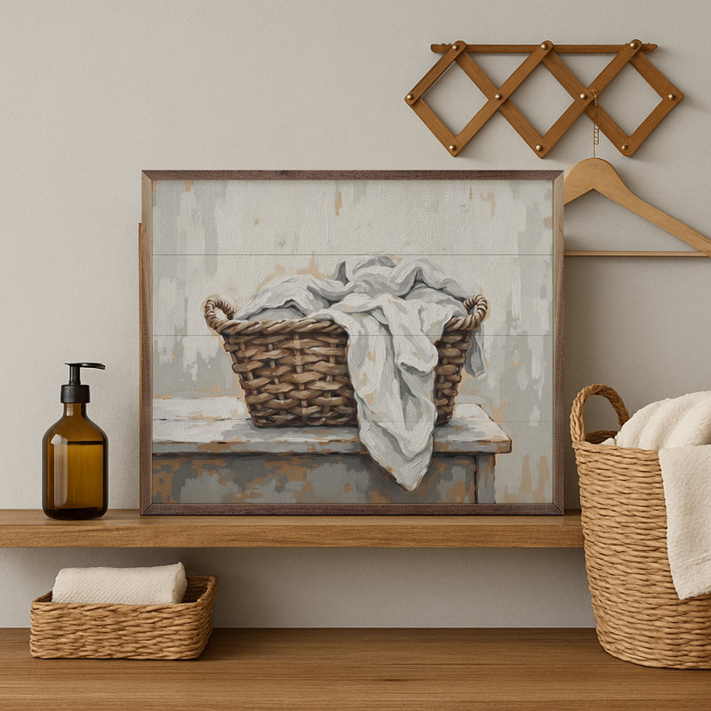 Laundry Basket - Single Picture Frame Print, 16" H x 20" W