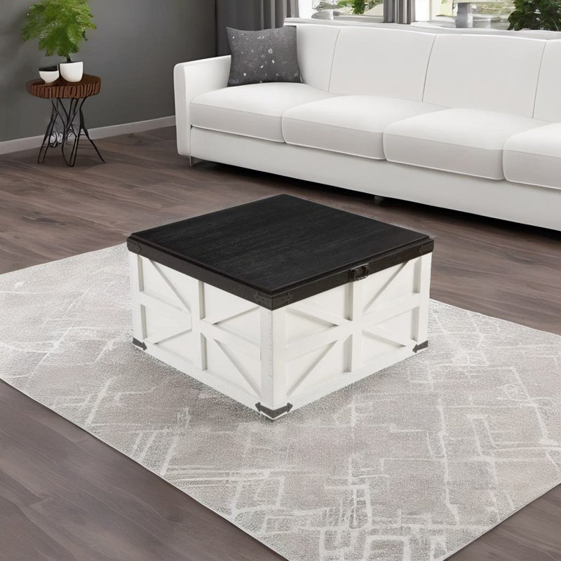Table basse simple Deondrey, Blanc
