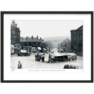 Batley, Market Place And Branch Road C1955 - Single Picture Frame Print