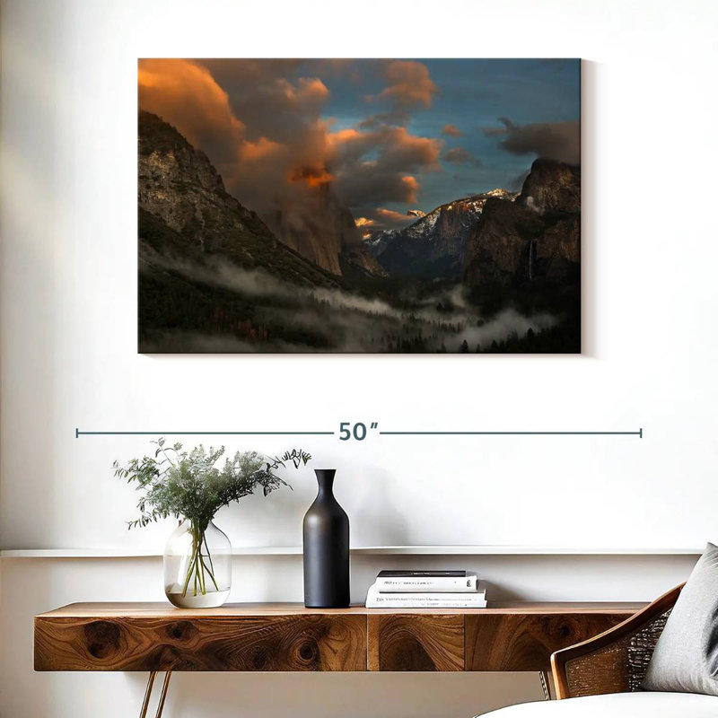 Alvord Yosemite ciel nuageux, H 26 po x l 39 po